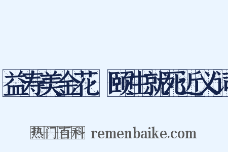 益寿美金花·颐生就死近义词是什么意思的图片
